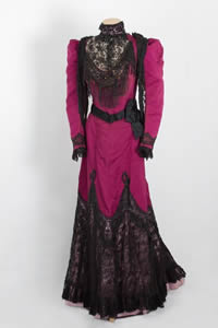 Pink and Black Victorian Lacy Dress